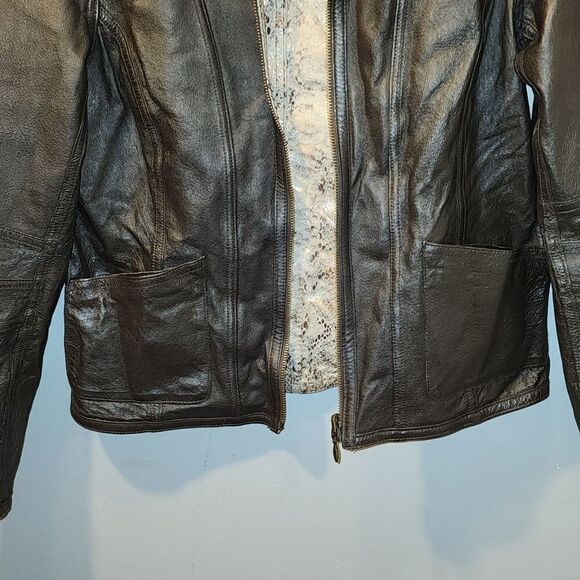 Chico's Reversible Leather Jacket  - Picture 4 of 10